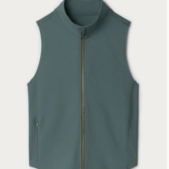 RHONE Green Smoke Revive Rib Zip Tank Size Small - Picture 3 of 7